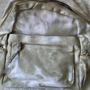 Women's Beige Acid Wash Backpack